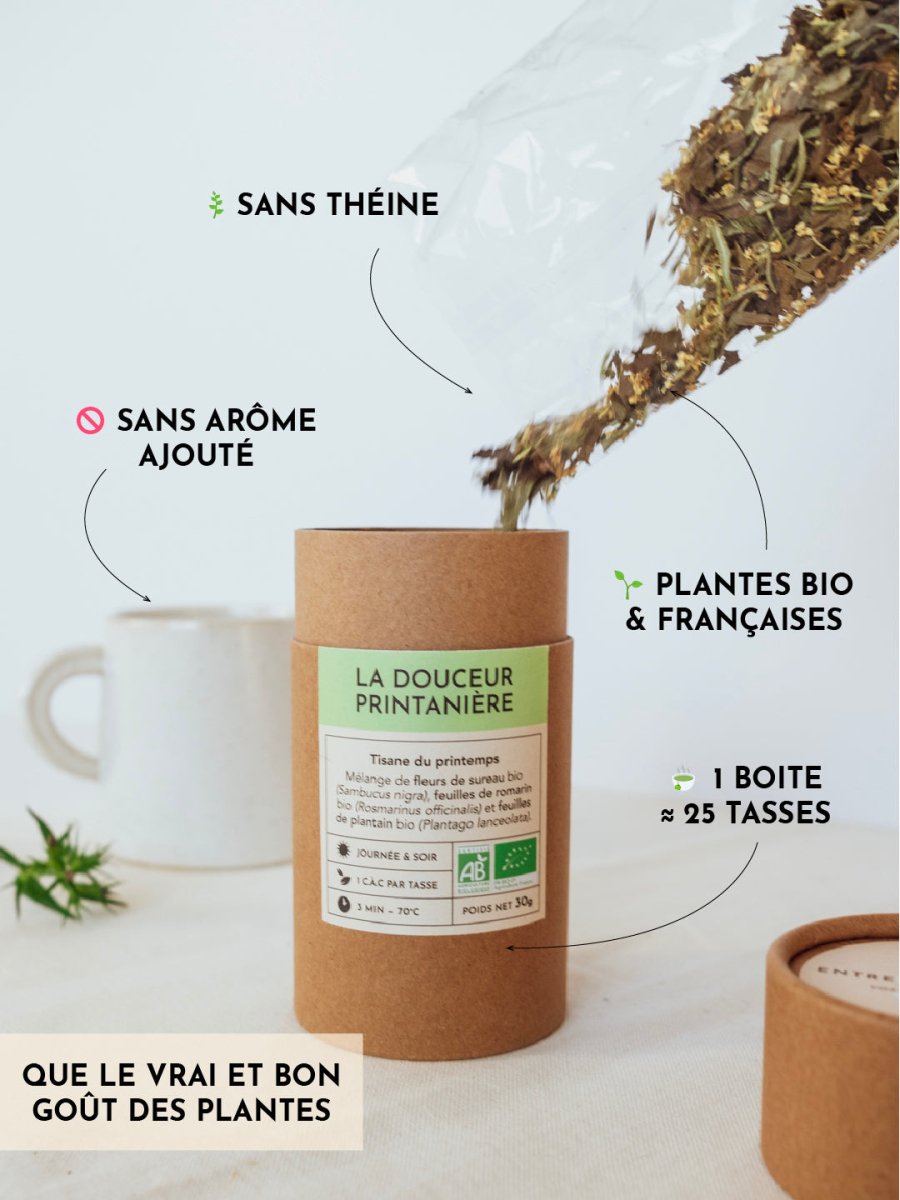 Tisane La Douceur Printanière - Entre Deux Haies