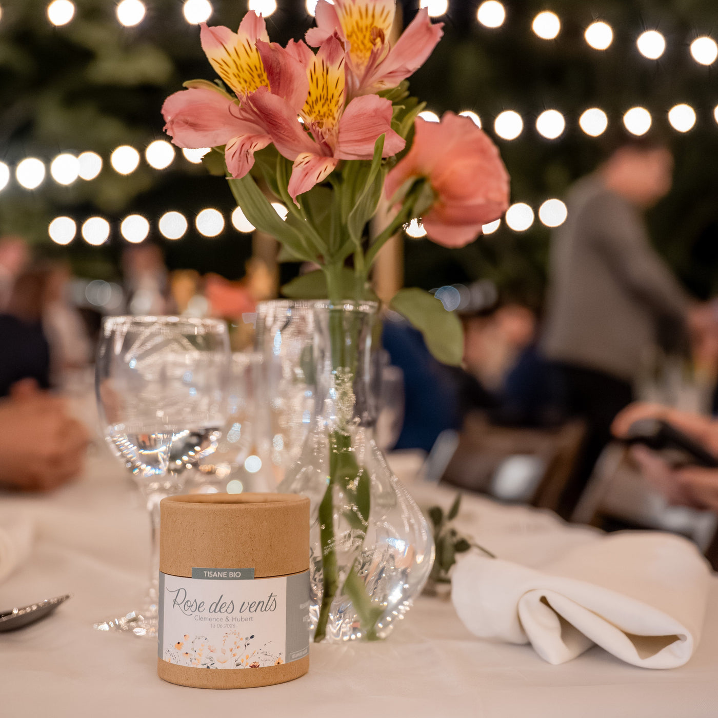 Infusion personnalisée pour un mariage ou un événement